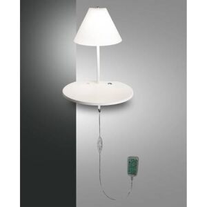 Fabas Luce Wandleuchte GOODNIGHT 8W LED 720lm warmweiß Dimmer+ USB-Port - weiß EEK E [A-G]