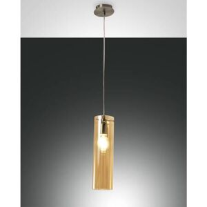 Fabas Luce Moderne Retro Pendelleuchte SINTESI 1-flammig E27 amber mit hochwertigem...