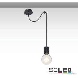 Fiai IsoLED Design Hängeleuchte Metall schwarz 120cm Kabel 1xE27 Fassung exkl. Leuchtmittel