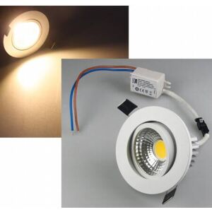 CHILITEC LED Einbaustrahler COB-5 warmweiß rund 5W 350lm 90° Downlight EEK G [A-G]