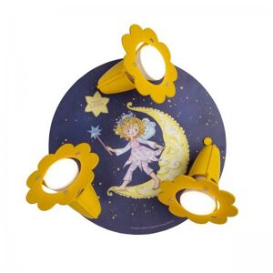 ELOBRA Kinderleuchten Elobra 138304 Prinzessin Lillifee Spot Rondell Gute Nacht Nachthimmel blau gelb