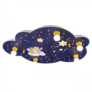 ELOBRA Kinderleuchten Elobra 138373 LED Deckenleuchte Bildwolke Lillifee Gute Nacht Nachthimmel blau gelb