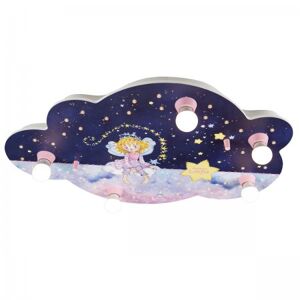 ELOBRA Kinderleuchten Elobra 138458 LED Deckenleuchte Bildwolke Lillifee Gute Nacht Sternenzauber rosa blau