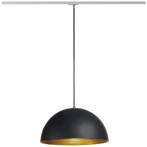 SLV Leuchten & Lampen SLV No. 143930 FORCHINI M Pendelleuchte E27 40 cm schwarz gold inklusive 1-Phasen-Adapter