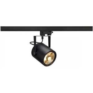 SLV Leuchten & Lampen SLV 153420 EURO SPOT Track rund schwarz GU10 max. 75W inklusive 3Phasen-Adapter