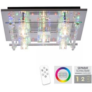 JUST LIGHT Leuchten Direkt 51365-17 KEMAL2.0 LED Deckenleuchte Kristallglas chrom 50x50cm