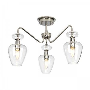 Elstead Lighting Armand 3-Light Deckenleuchte Nickel 3-flammig E14