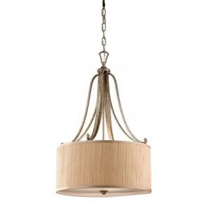 Elstead Lighting Abbey 3-Light Pendelleuchte Beige 3-flammig E27