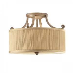 Elstead Lighting Abbey 3-Light Deckenleuchte Beige 3-flammig E27