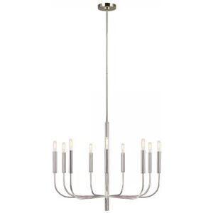 Elstead Lighting Brianna 9-Light Kronleuchter 9-flammig Nickel poliert E14