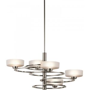 Elstead Lighting Aleeka B 5-Light Kronleuchter 5-flammig Silbergrau