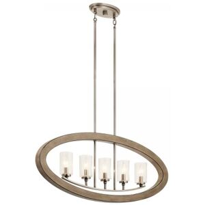 Elstead Lighting Kichler Grand Bank Kronleuchter antik grau 5-flammig