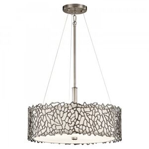 Elstead Lighting Silver Coral 3-Light Duo Pendelleuchte 3-flammig 46cm E27