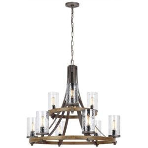 Elstead Lighting Elstead Angelo 9-flammig Kronleuchter schiefergrau