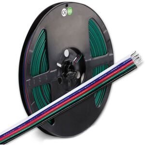 Isoled Kabel Rgb+w 10m Rolle 5-Polig 0.50mm² H03vh-H Awg20