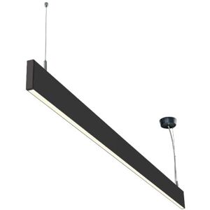 Isoled Led Hängeleuchte Linear Up+down 600, 25w, Prismatisch, Linear-Verbindbar, Schwarz, Warmweiß -