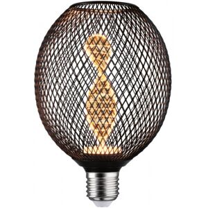 Paulmann 29086 Metallic Glow Standard 230V LED Globe E27 Helix 110lm 3,5W 1800K Schwarz