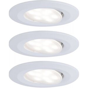 Paulmann 99935 HomeSpa LED Einbauleuchte 3-Step-Dim Calla Basisset schwenkbar IP65 rund 90mm 30° 3x5W 3x430lm 230V White Switch Weiß matt