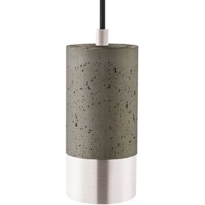 Sigor Pendelleuchte CONCRETE dunkel 1flg. silberfarben E27 Kabellänge 1900mm Sockeldurchm. 80mm 1,2kg