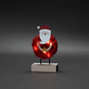 Gnosjö Konstsmide WB LED-Holzsilhouette Santa mit Baumwolle 3267-550