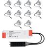 HOFTRONIC™ Komplettset 10x3W nicht dimmbare Veranda LED Einbaustrahler Lavanto IP44 [feuchtigkeitsbeständig]