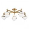 Elstead Lighting Hollis Deckenleuchte Semi-Flush 5-Light Messing Opalglas E14 IP44