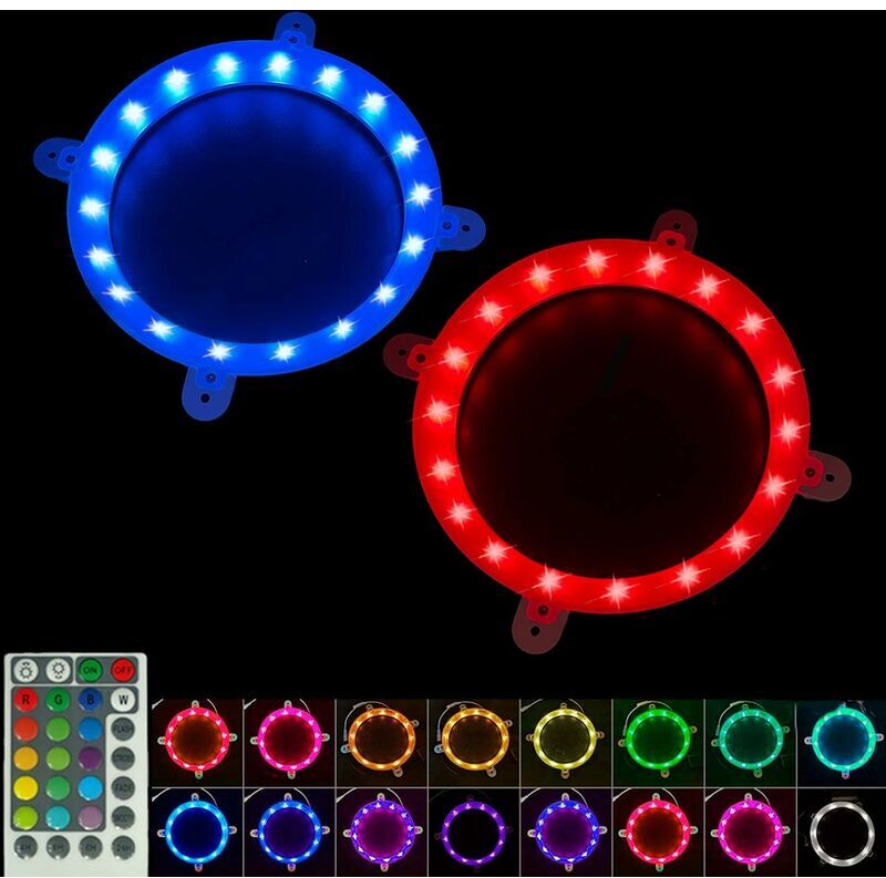 MINKUROW Cornhole Lights led Ringlicht 16 Farben Fernbedienung Cornhole Board Lights, Cornhole Nachtlicht für Familie Hinterhof Bean Bag Toss Game, 2er Set