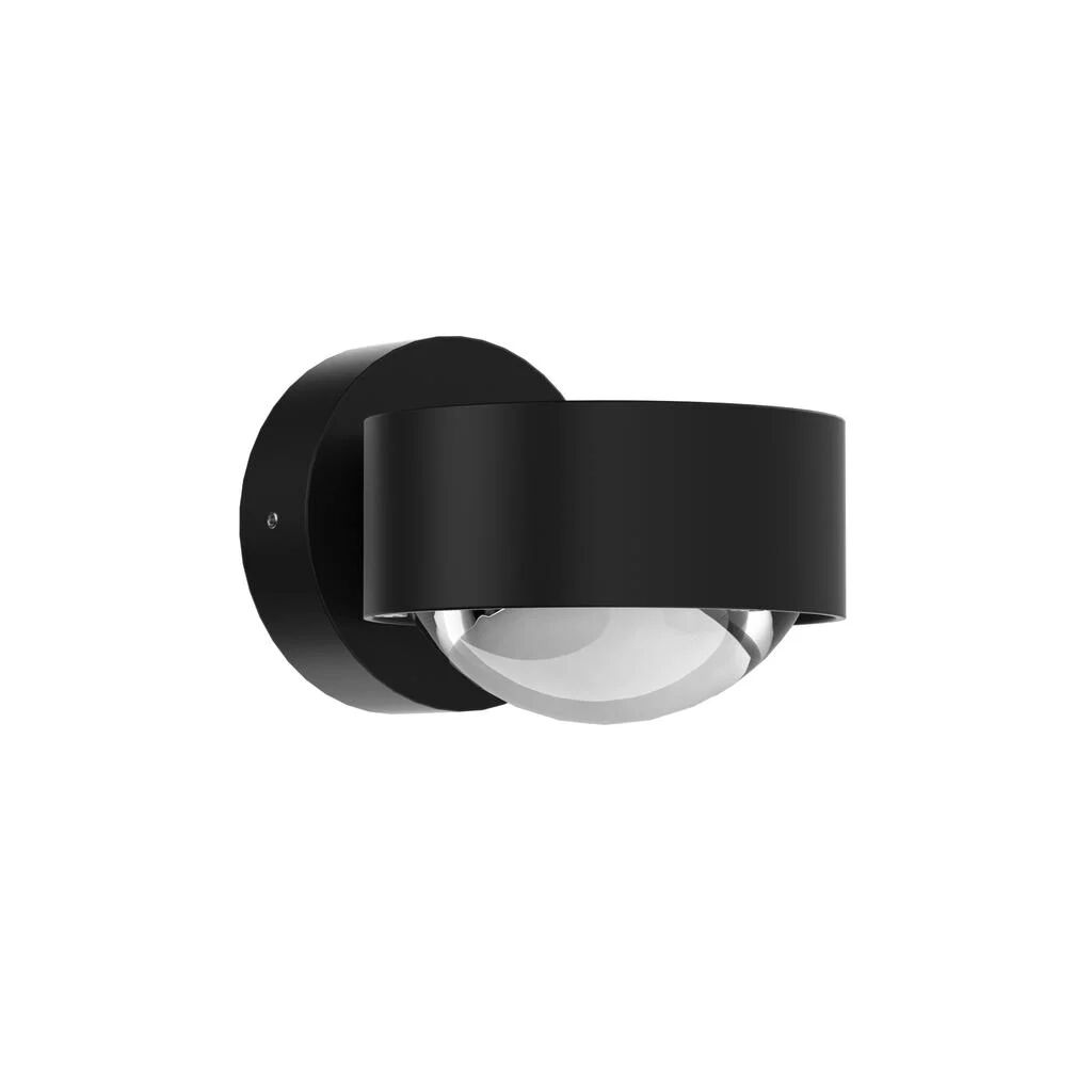Top Light Puk Mini Wall Wandleuchte Linse klar / Glas matt   LED   schwarz matt (neu)