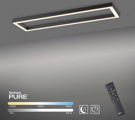 Paul Neuhaus 6023-13 PURE-LINES LED Deckenleuchte anthrazit CCT