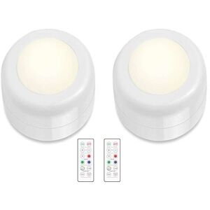 INF LED spotlights 1 stk med 1 fjernbetjening   2-pack