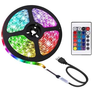 Teknikproffset LED-strips, RGB med fjernbetjening & USB - 3 Meter