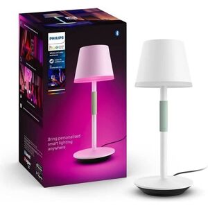 Philips White and Color Ambiance, bärbar bordslampa Hue Belle, Bluetooth-kompatibel, vit