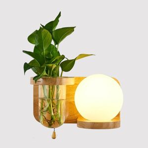 My Store Wooden Bedside Wall Lamp Led Indoor Corridor Aisle Balcony Wall Lamp, Power source: 5W White Light(5026 Right)