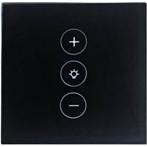 INF WiFi Dimmer Light Switch med nyt design sort