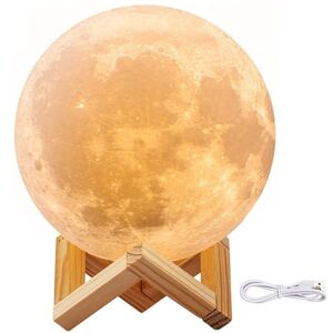 TFO Månlampa 3d Moon light 8cm uppladdningsbar Nattlampa