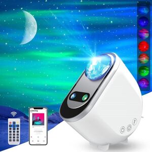 BayOne Galaxy Lamp Space Lamp førte nordlys Starry Sky med Bluetooth -højttalere