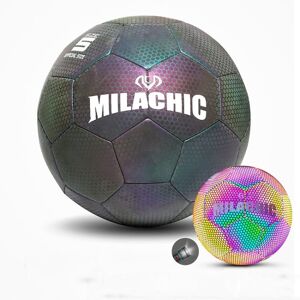 MILACHIC PU læder maskinsøm lysende fluorescerende reflekterende fodbold, specifikationer: Nummer 5 (Neon 5032)
