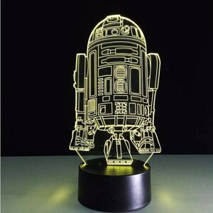 -PS Dekorativ Star Wars lampa med 3D-effekt och skiftande färg - R2D2