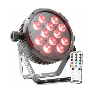 BeamZ BT310 Flat PAR 12x 8W 6-i-1 LED'er med RGBA farvemix, DM lysdioder flatpar