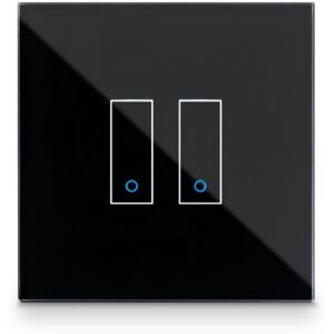 Iotty Smart Switch double button faceplate - Design your own smart switch Colour: Black