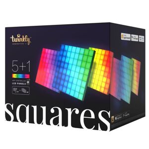 Twinkly Light Squares 6 Pak Lyspanel Startsæt Pixels RGB  - 16x16 cm & 64LED pr panel