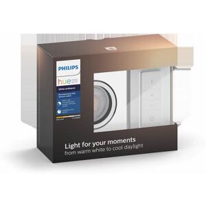 Philips Hue MILLISKIN indbygningsspot hvid 1x5.5W 230V med fjernbetjening - firkantet