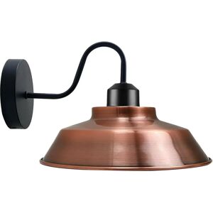 Ledsone Retro Industrielle Væglamper Fittings E27 Indendørs Lampe Metal Shell Shade Kobber