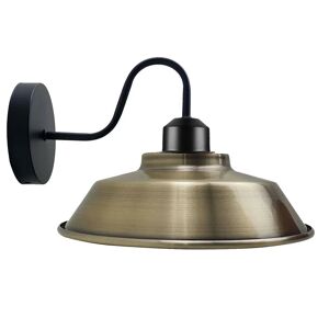 Ledsone Retro Industrielle Væglamper E27 Indendørs Lampe Metal Kop Form Skærm Grøn Messing