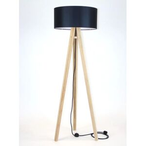 Ragaba Wanda Asketræ Gulvlampe 45x140cm - Sort Lampeskærm / Sort