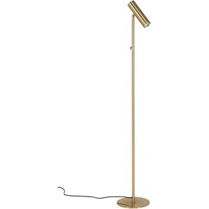 House Nordic Paris Gulvlampe - Lampe I Messing Med Stofledning På 210 Cm Pære: Gu10/5w Led Ip20