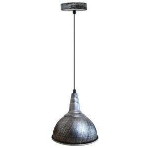 Ledsone Børstet Sølv Retro Pendel Skærm Loftslamper Stil Metal Lampe