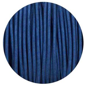 Ledsone Tekstil Kabel Lampe Kabel Stof Kabel 2x0,75mm², Rund, Mørkeblå