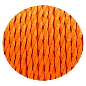 Ledsone Tekstilkabel Lampekabel Stofkabel 2x0,75mm², Flettet, Orange