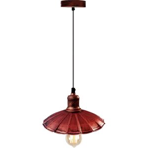 Ledsone Rustik Rød Industrielt Design Køkkenlampe E27 Pendel Retro Pendel Lampe Armatur